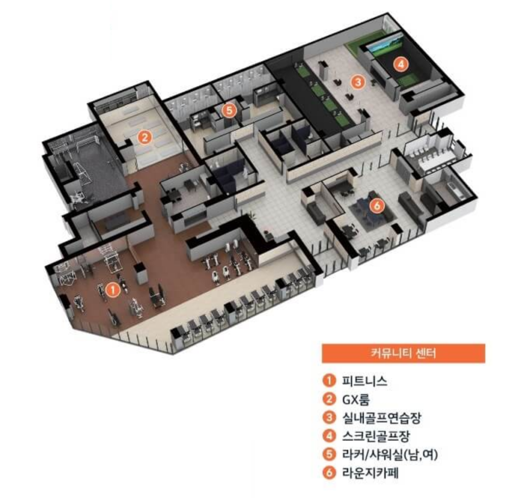 e편한세상 제물포역 파크메종 민간임대 커뮤니티